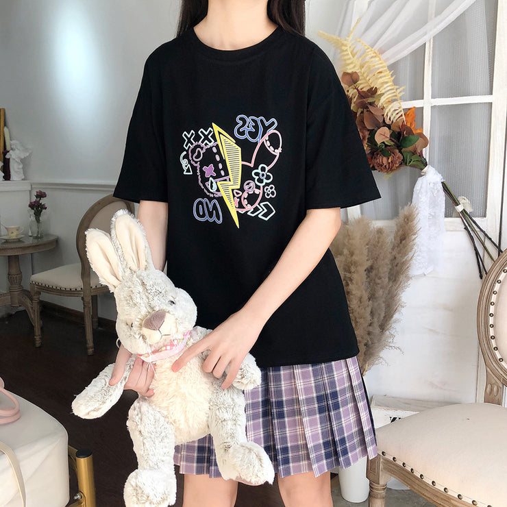 Ladies Yes/NO Cotton Short Sleeves