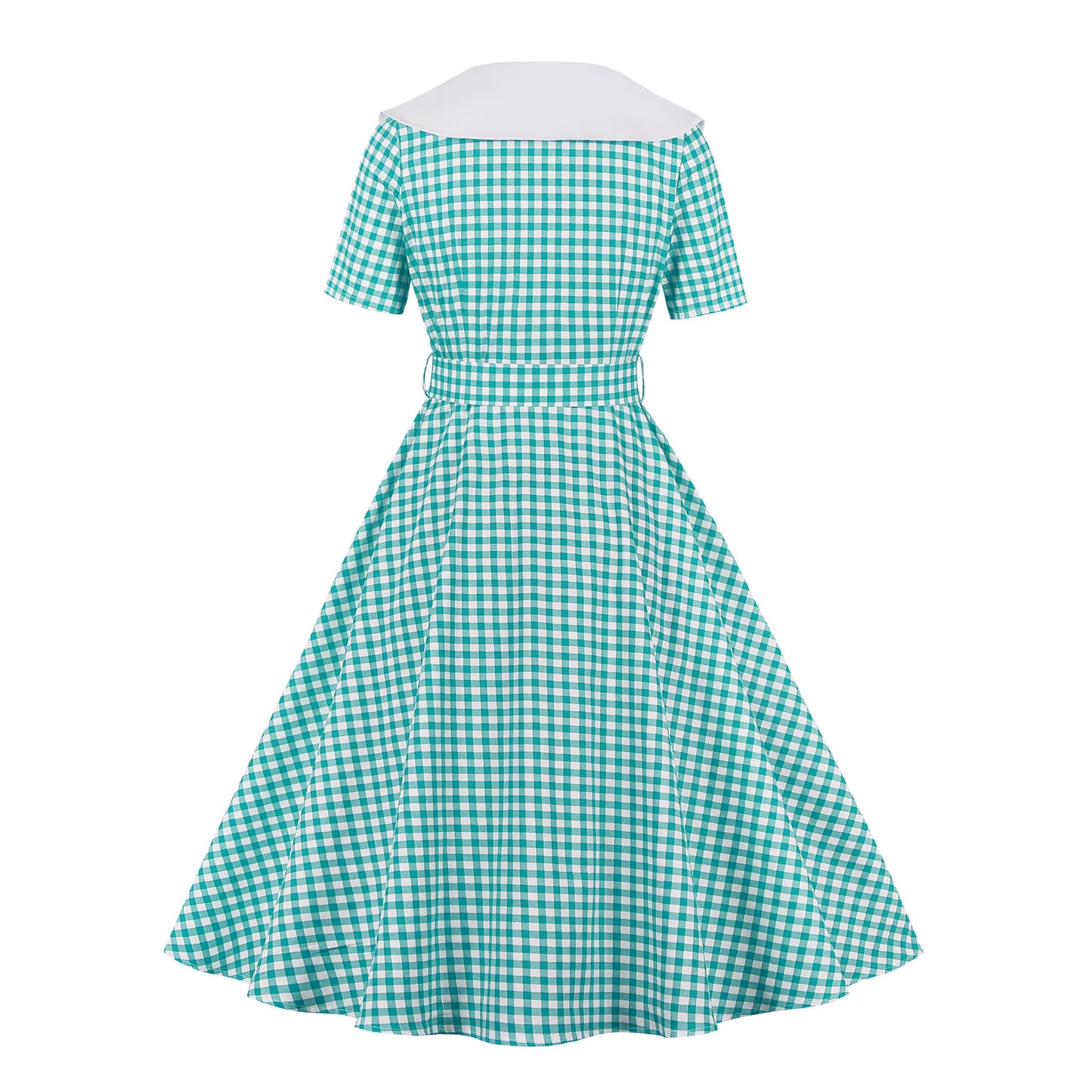 Ladies Retro Plaid Dress