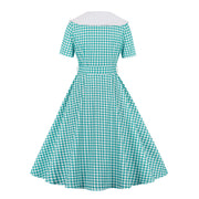 Ladies Retro Plaid Dress