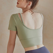 Ladies Active Wear Short Sleeve Summer Top