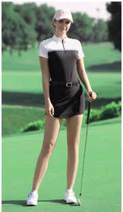 Ladies Short-sleeved Collar Button Sports Shirt