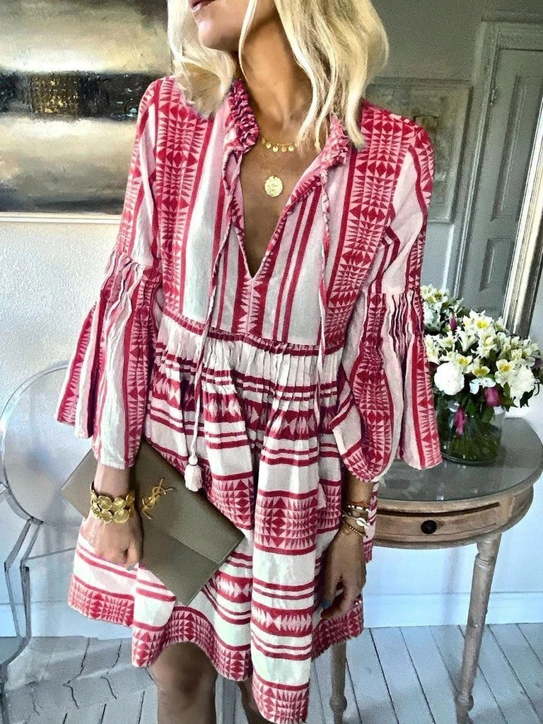 ANDREA - Modieuze Boho Midi Jurk