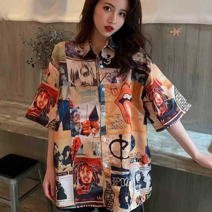 Ladies Retro Hip-Hop Shirt