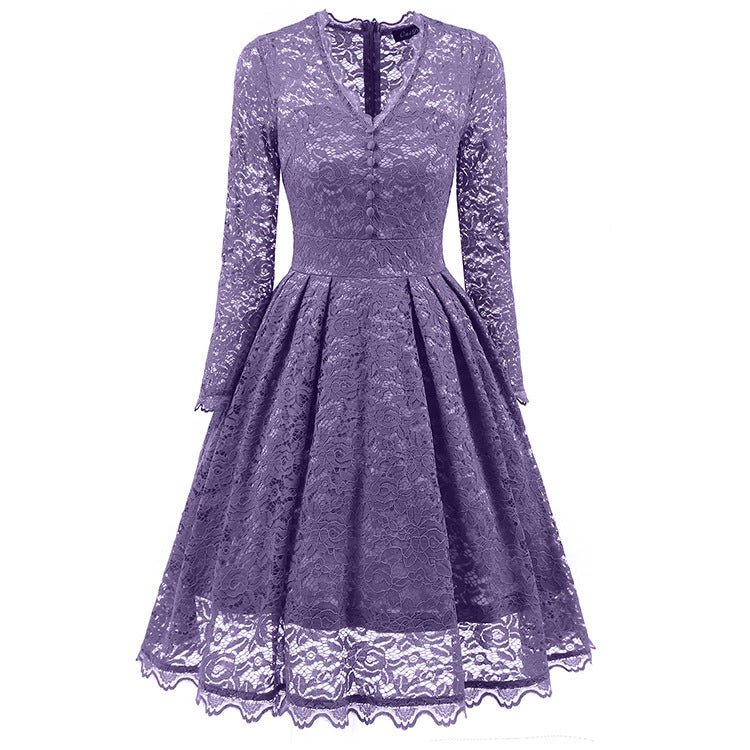 Ladies Retro Lace Dress