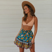 Boho Flower Print skirt
