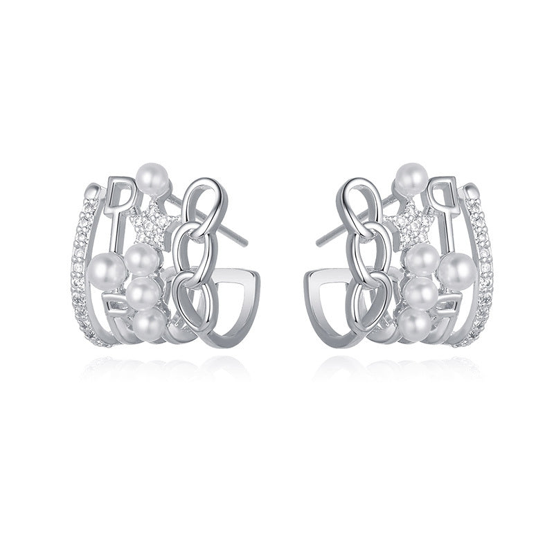 Four Layer Cuff Earrings