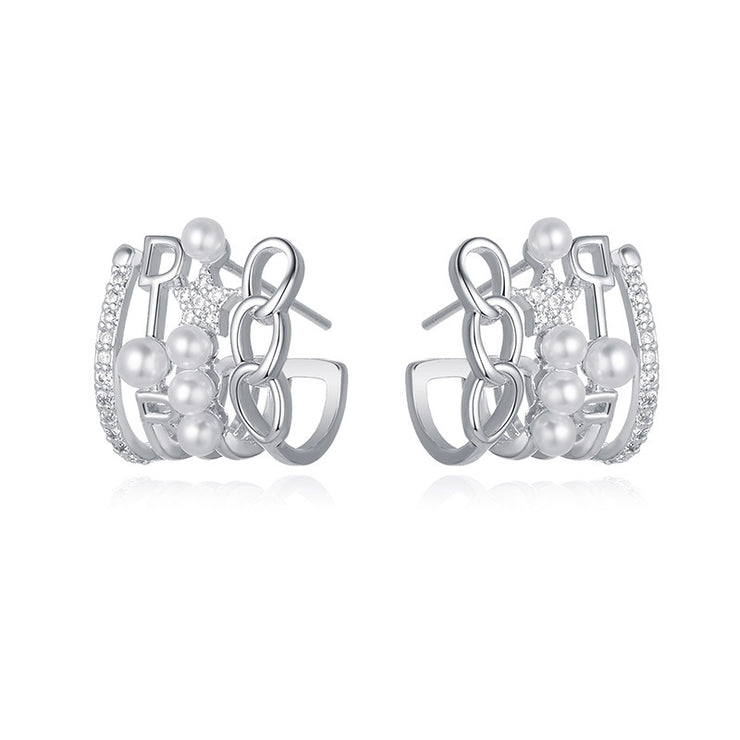 Four Layer Cuff Earrings