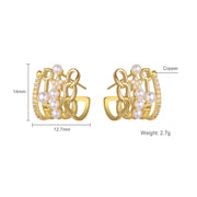Four Layer Cuff Earrings