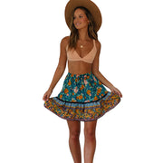 Boho Flower Print skirt