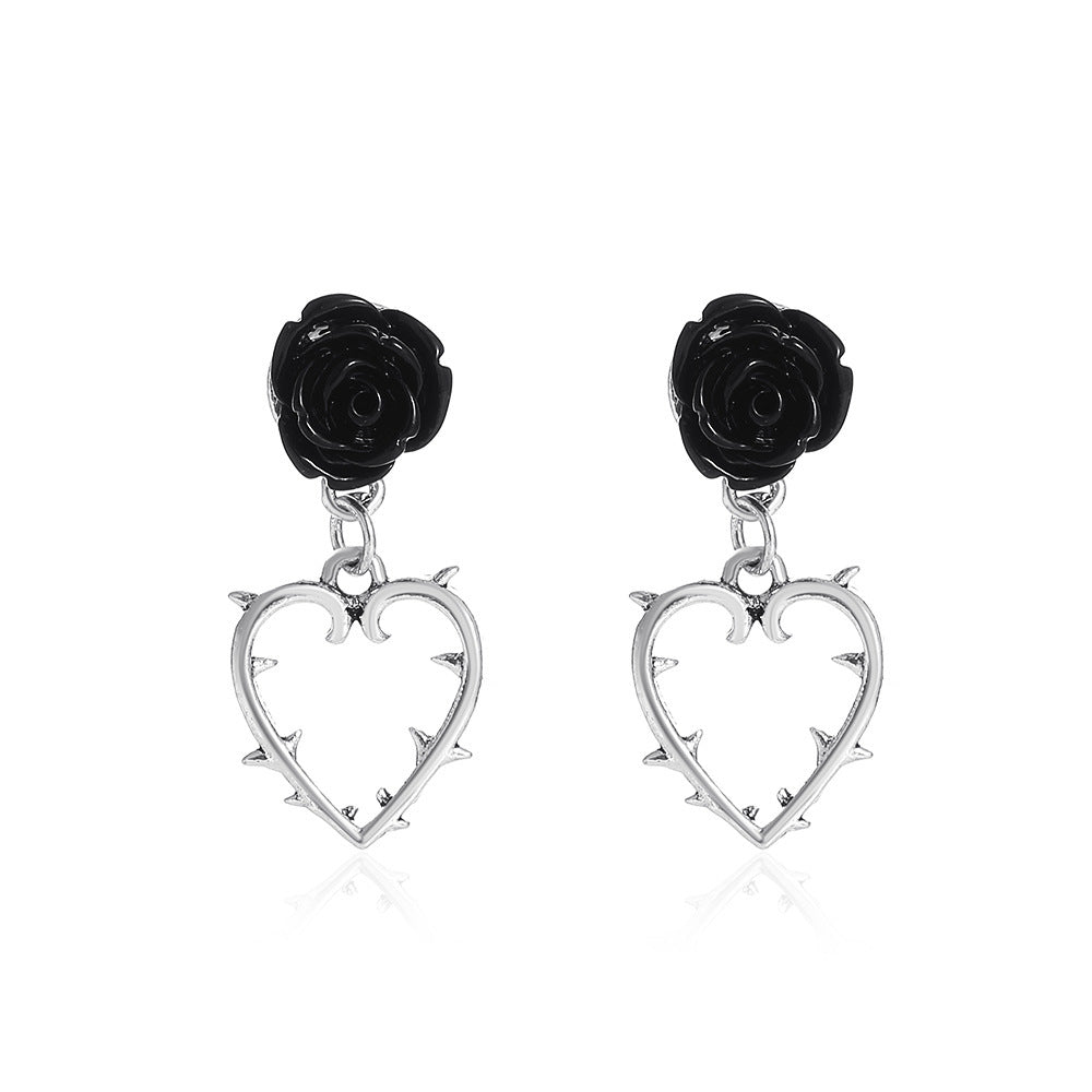 Antique Silver Black Rose Collection