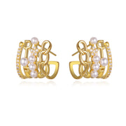 Four Layer Cuff Earrings