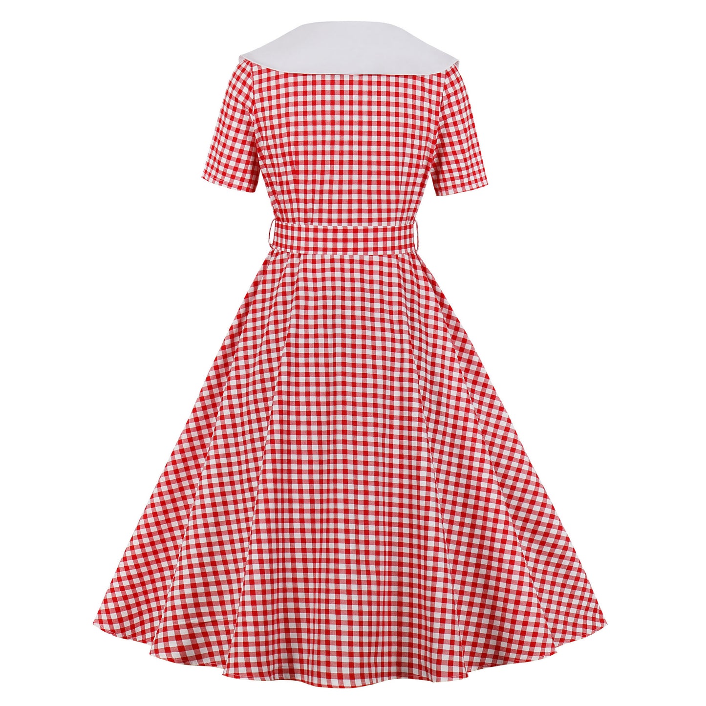 Ladies Retro Plaid Dress