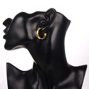 Vintage Italian Vermeil Hoop Earrings