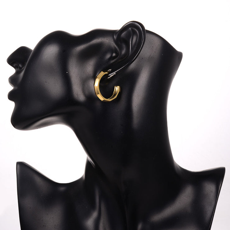 Vintage Italian Vermeil Hoop Earrings